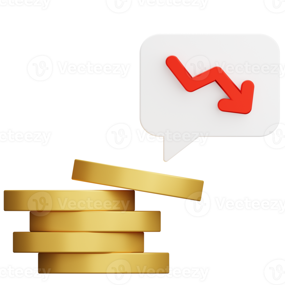 Currency Inflation 3D Illustration png