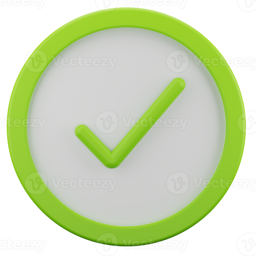 Approve Button 3D Illustration png