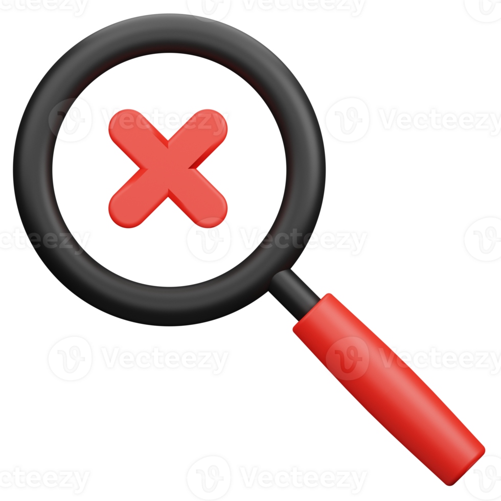 Search Not Found 3D Illustration png