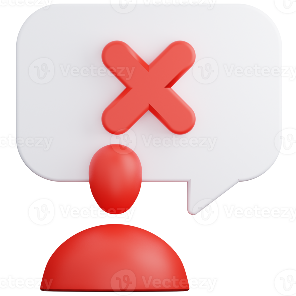 No Decision 3D Illustration png
