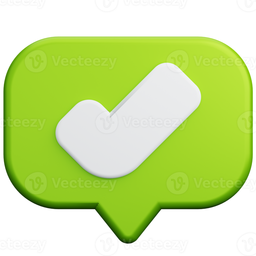 3D Render of Accept Chat png