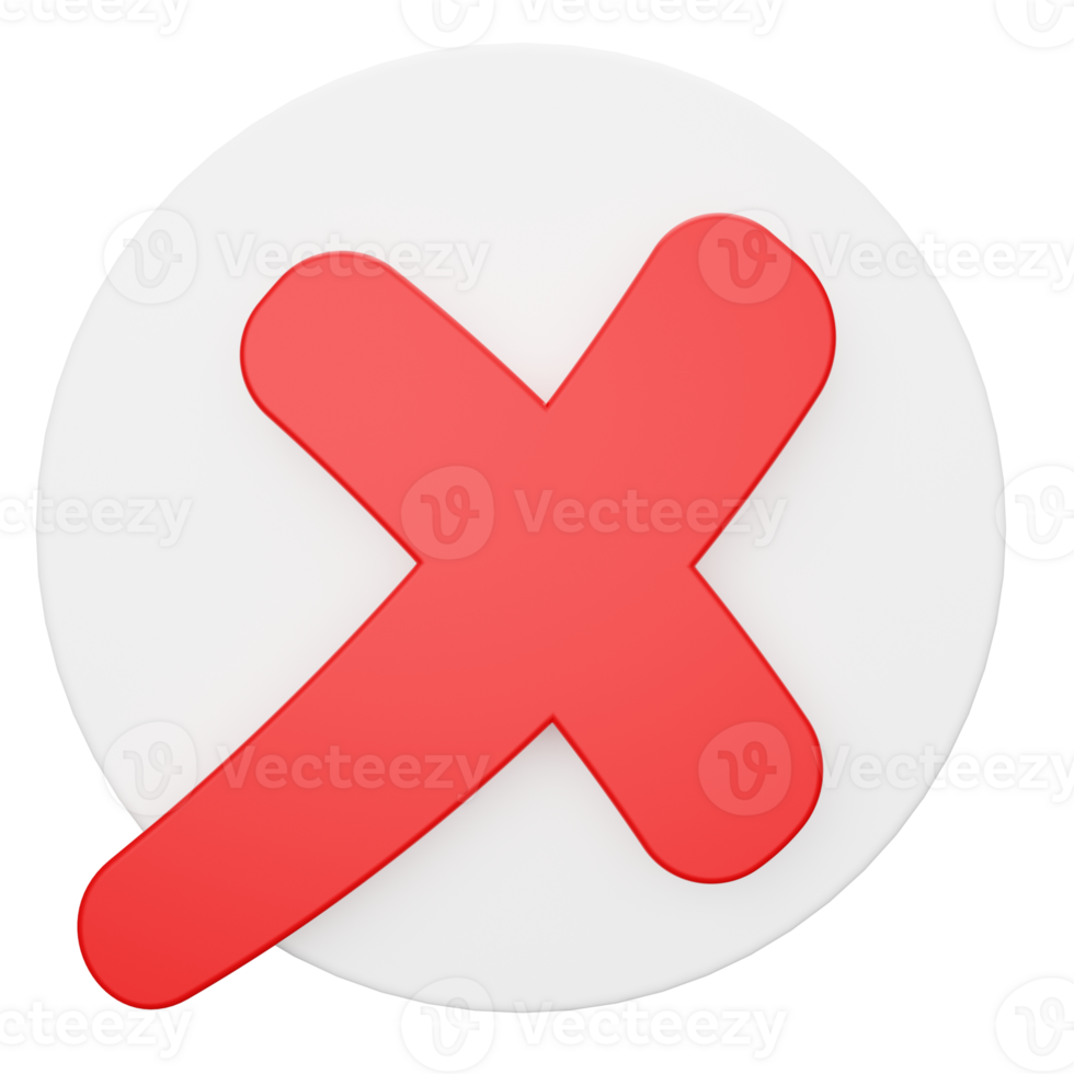 3D Render of Prohibited Sign png