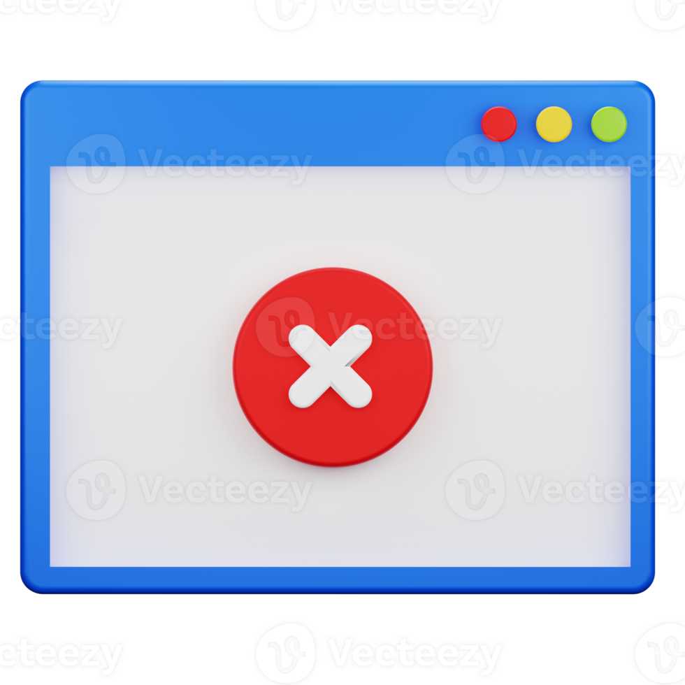 3D Render of No Internet Sign png