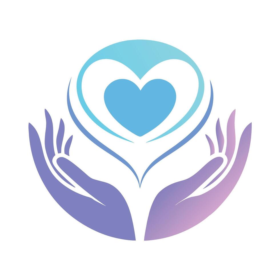 A Protecting the Heart Logo for Compassion and Care vector
