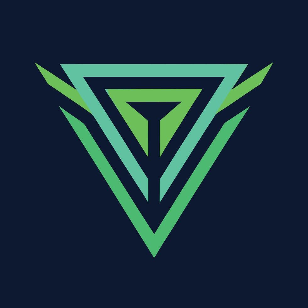 A Geometric and Modern Triangle Logo Design vector