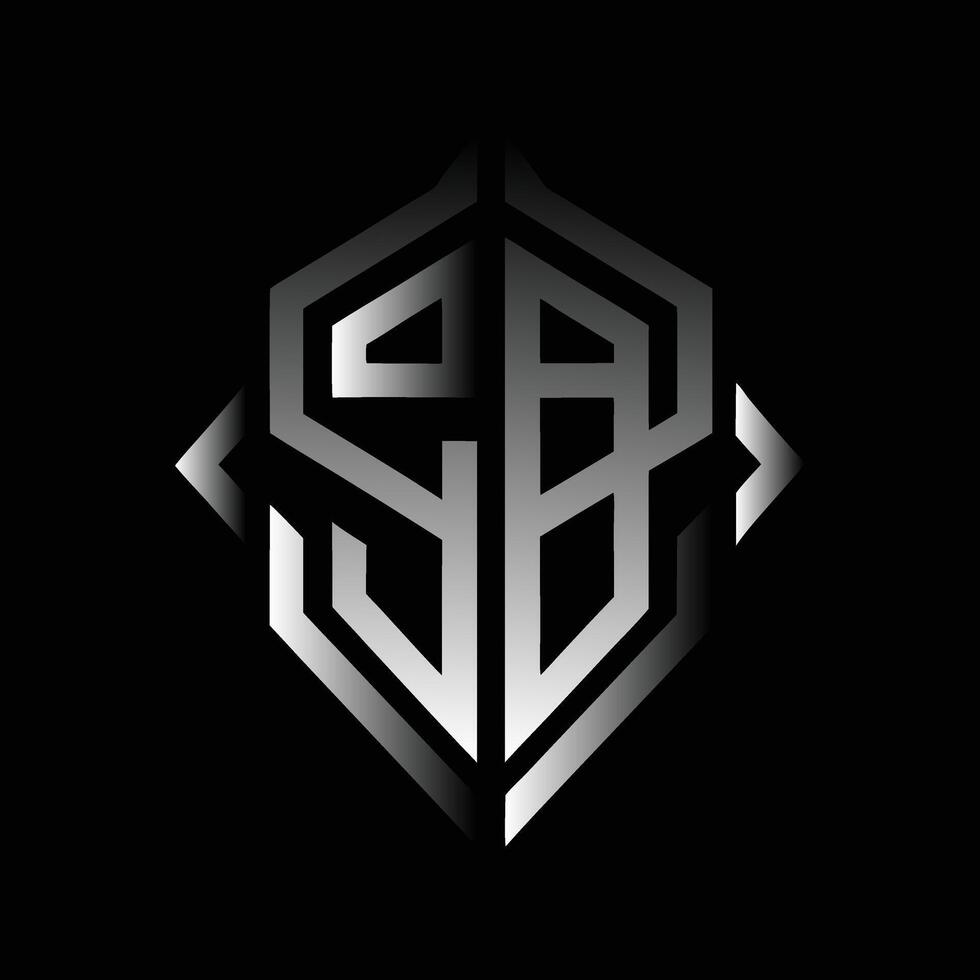 A Geometric and Modern SB Monogram Logo Design vector