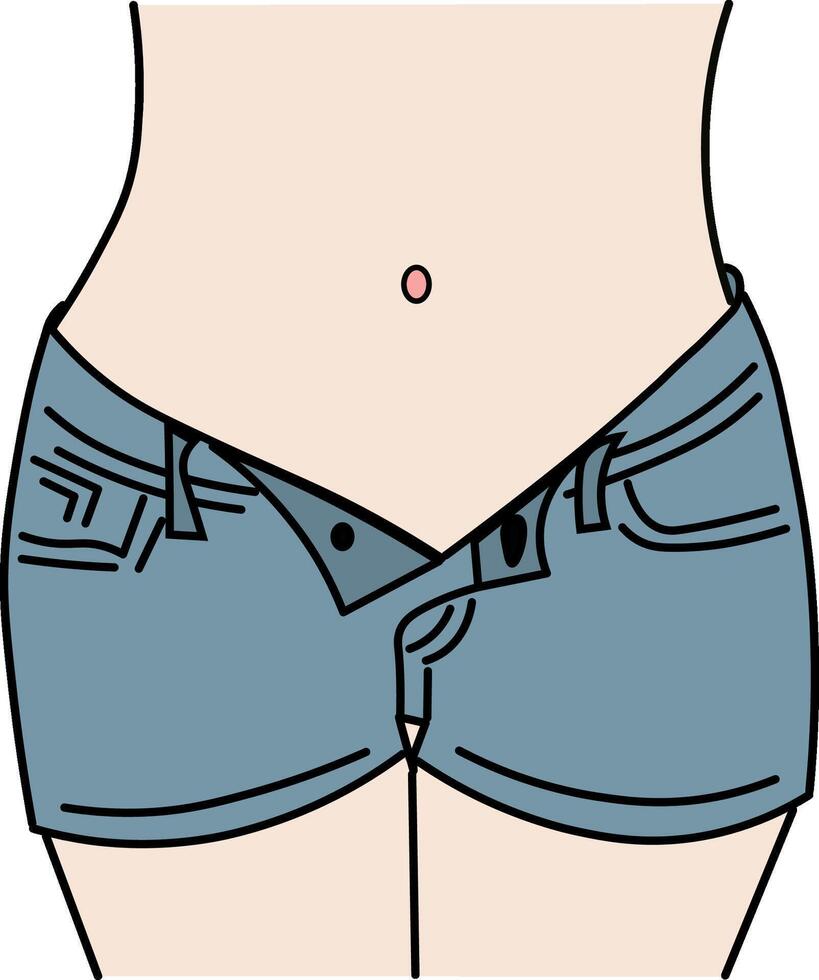 Woman diet beautiful woman woman with flat belly with healthy body vector