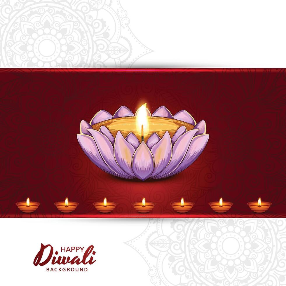 Happy diwali celebration card background vector