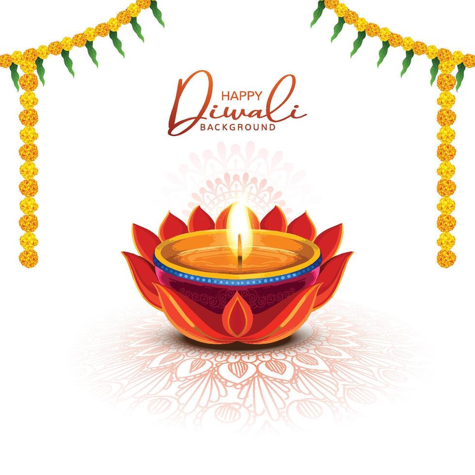 Modern beautiful colorful diwali bright background vector