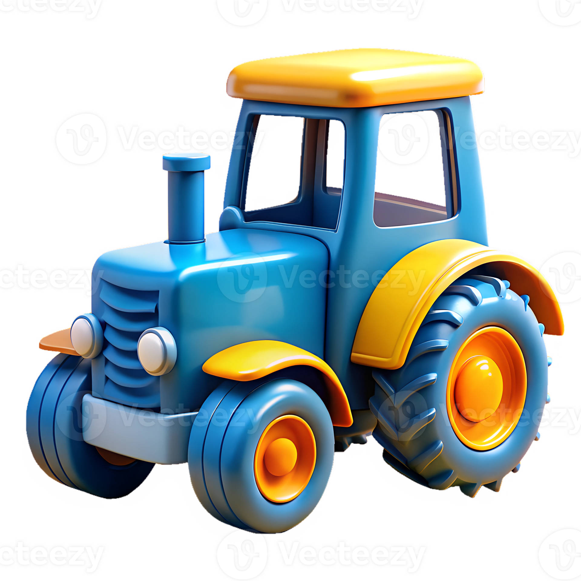 3D animated, tractor isolated on a transparent background 51099117 PNG