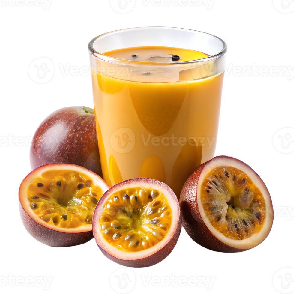 Passion Fruit Juice isolated on a transparent background png