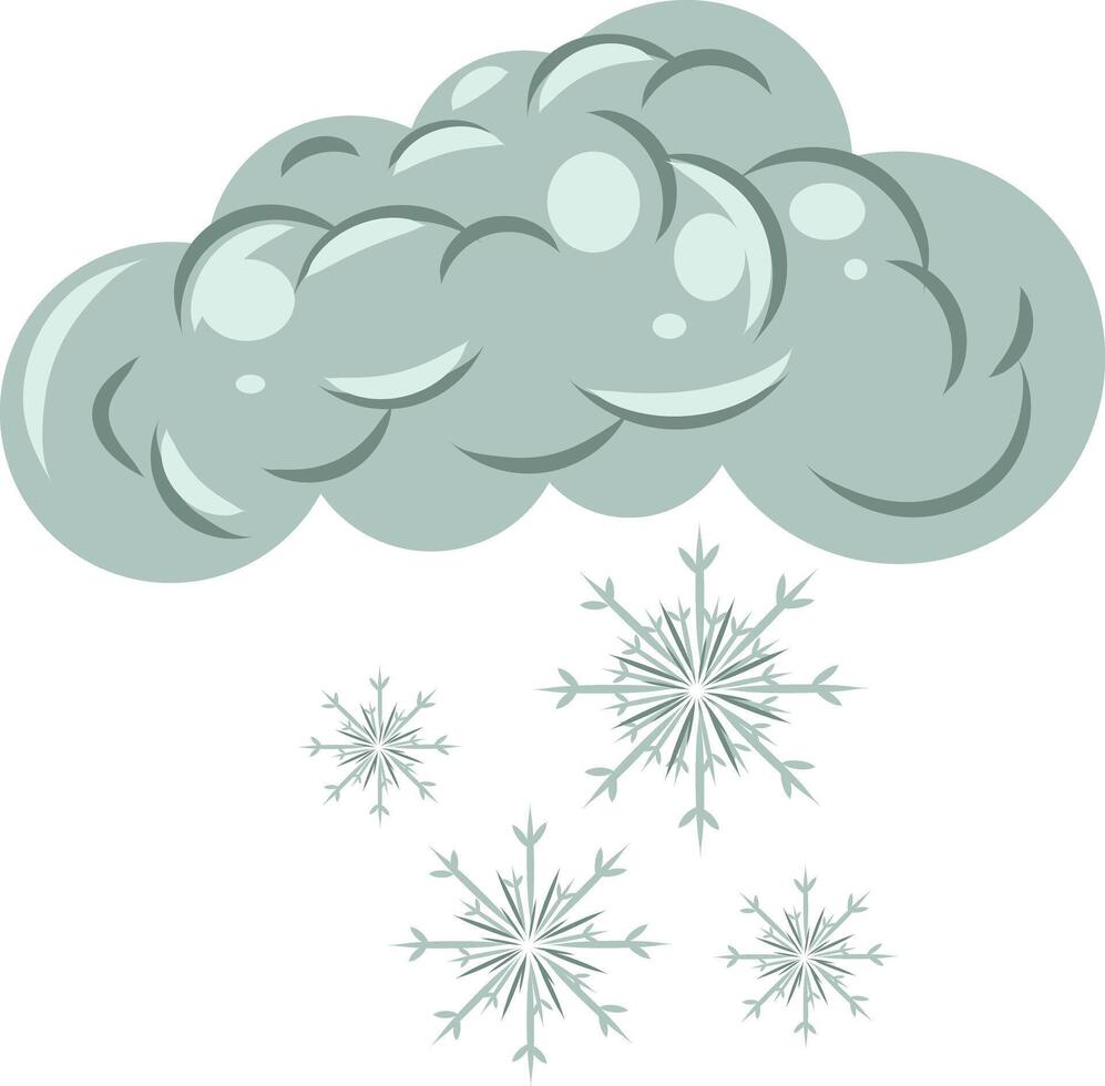 Cartoon Cloud Snowfall drop illustration vector