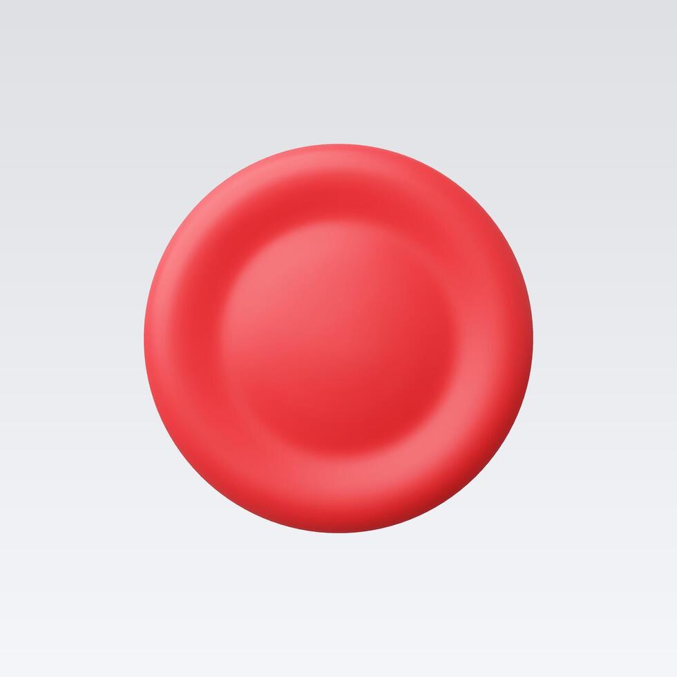 3d Realistic Blood Cell Icon vector