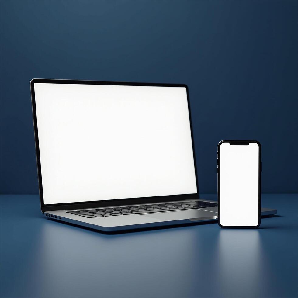 laptop and mobile phone photo