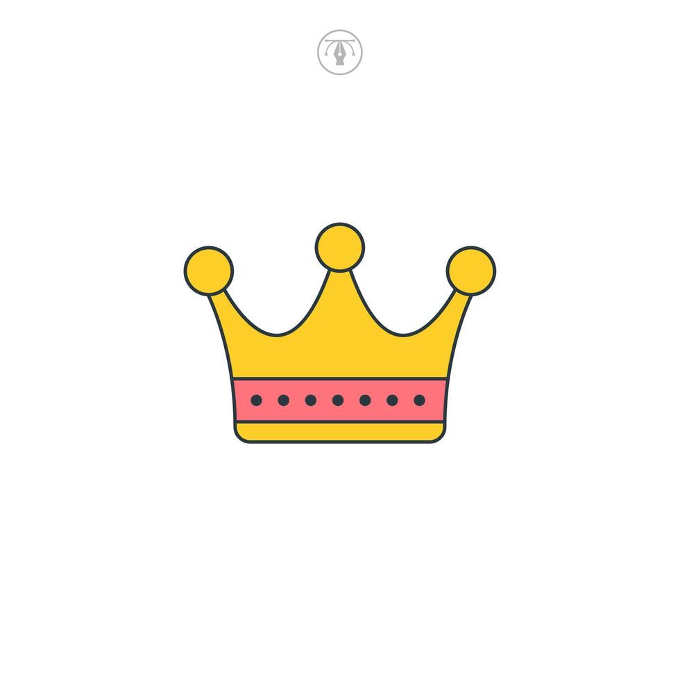 Crown icon symbol illustration isolated on white background vector