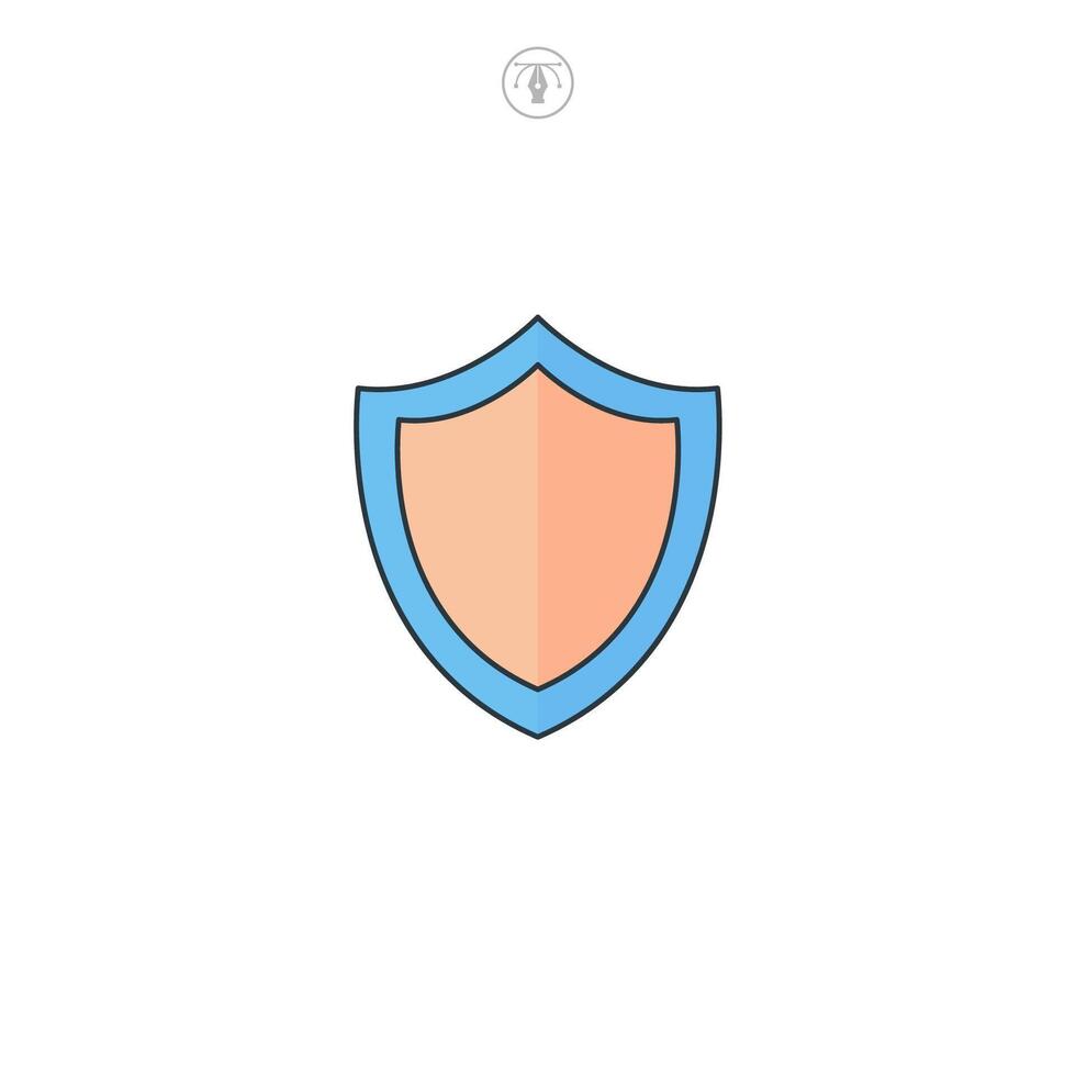 Shield icon symbol illustration isolated on white background vector
