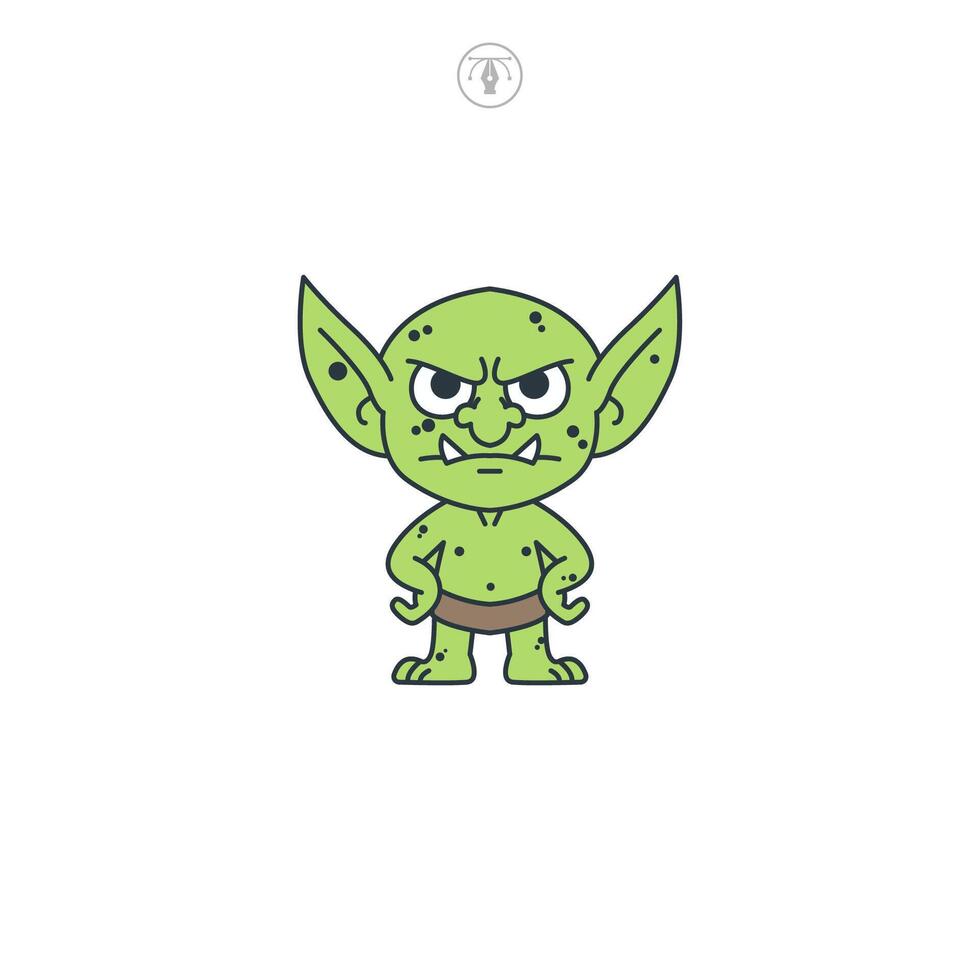 Goblin icon symbol illustration isolated on white background vector