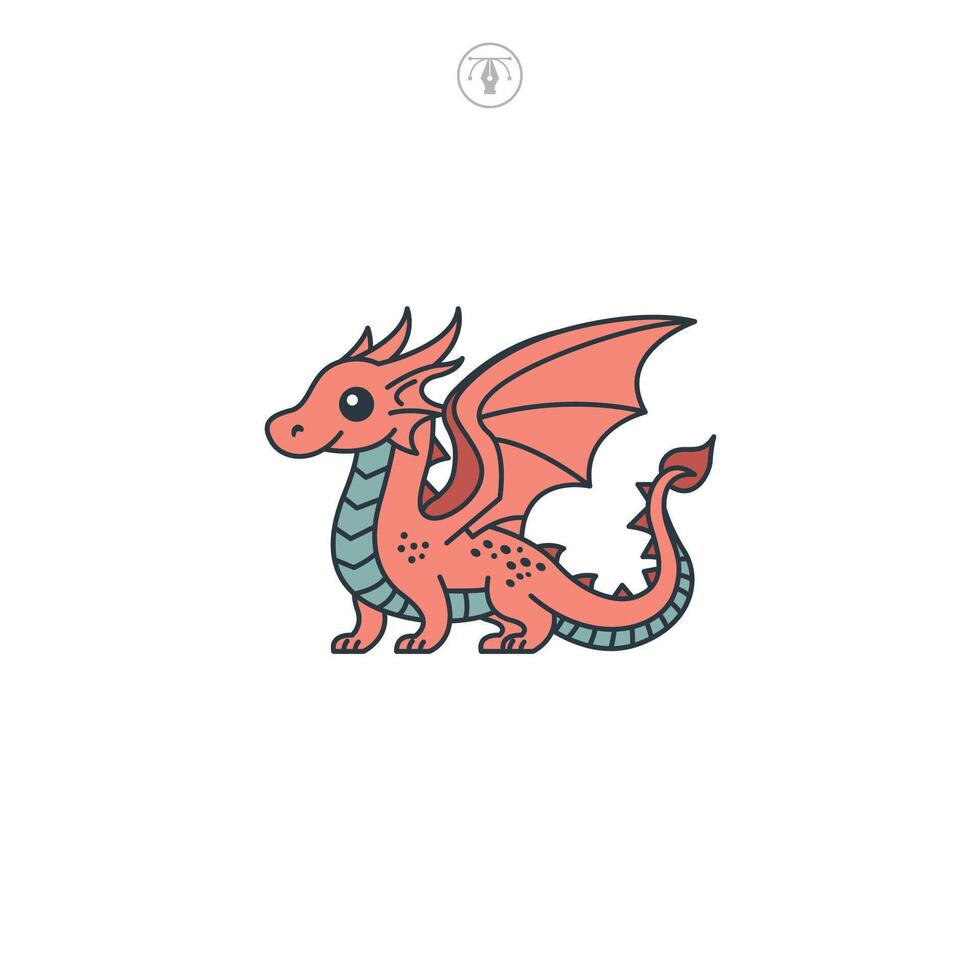 Dragon icon symbol illustration isolated on white background vector