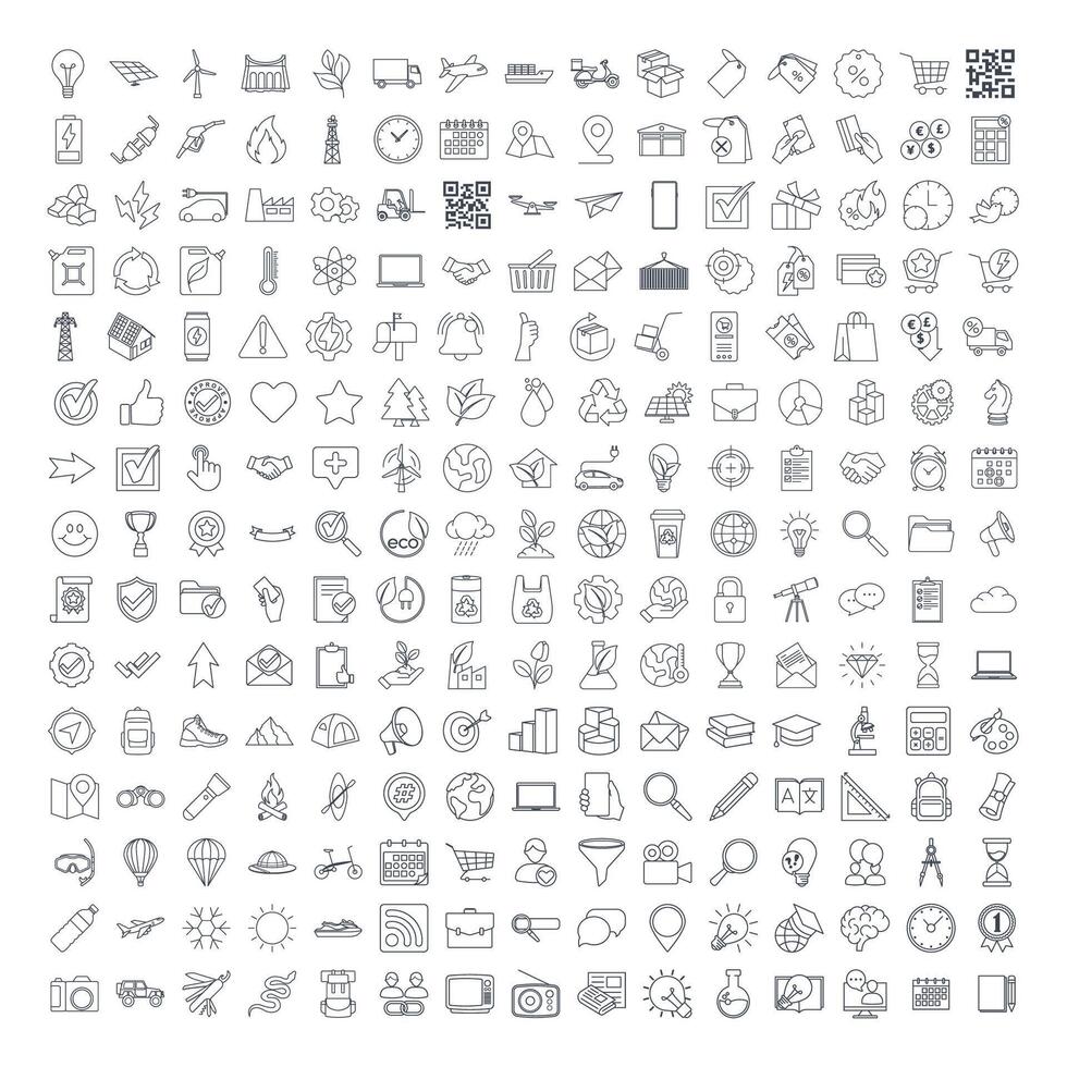 icon set symbol template for graphic and web design collection logo illustration vector