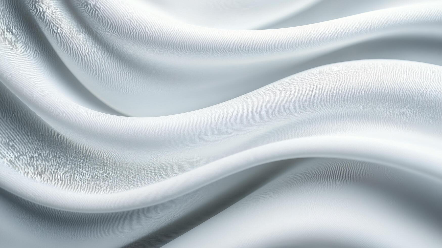 Smooth white fabric draping softly with gentle waves under natural lighting on a serene background photo