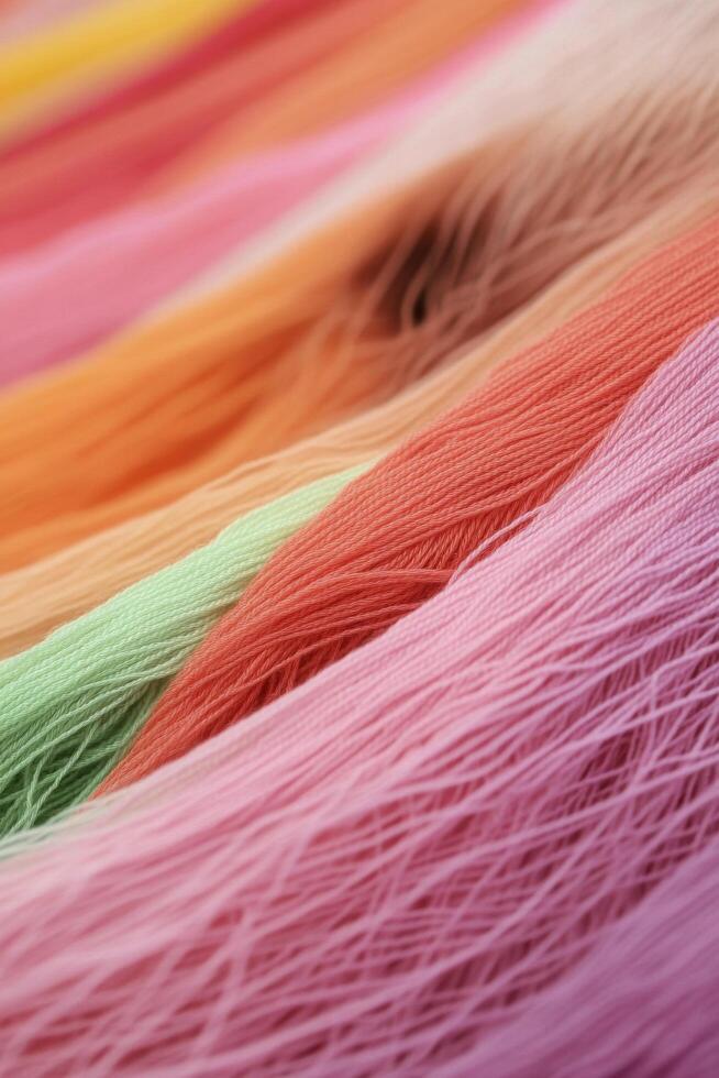 Colorful collection of yarn balls arranged in rows showcasing vibrant hues for crafting photo