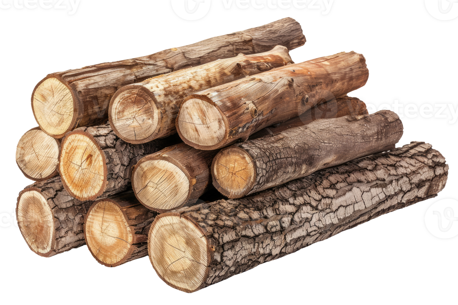 Logs Driftwood isolated on transparent background png