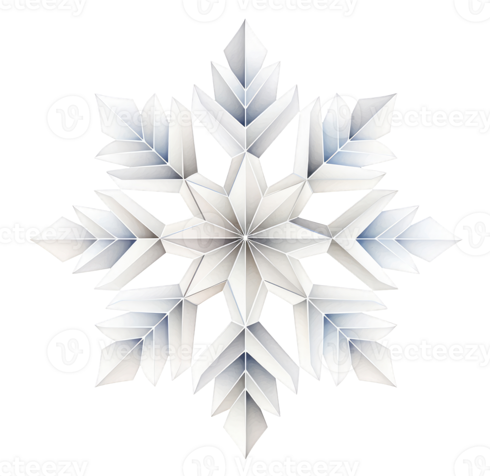 Watercolor Snowflake Illustration png