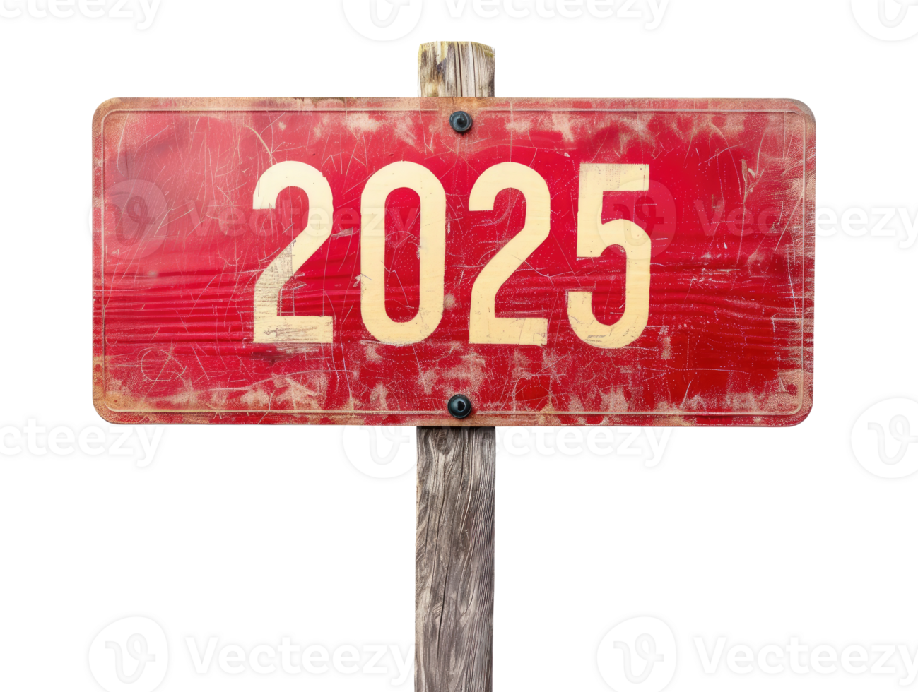 Signboard with Number 2025 png