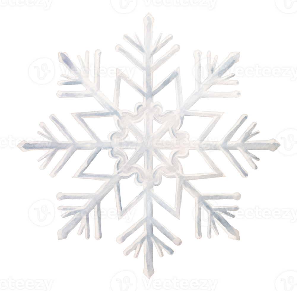 Watercolor Snowflake Illustration png