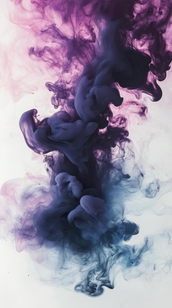 Colorful smoke swirling in dynamic patterns against a light background photo