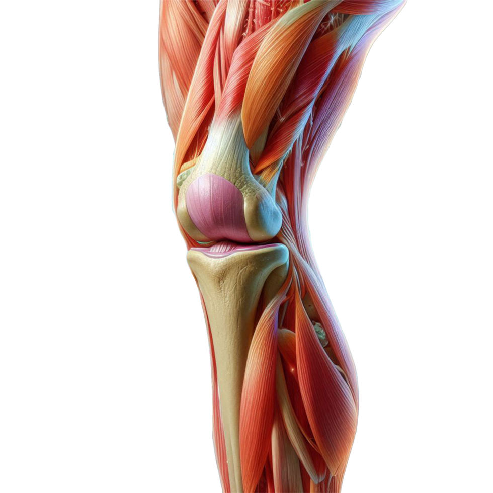 human knee joint and muscles png