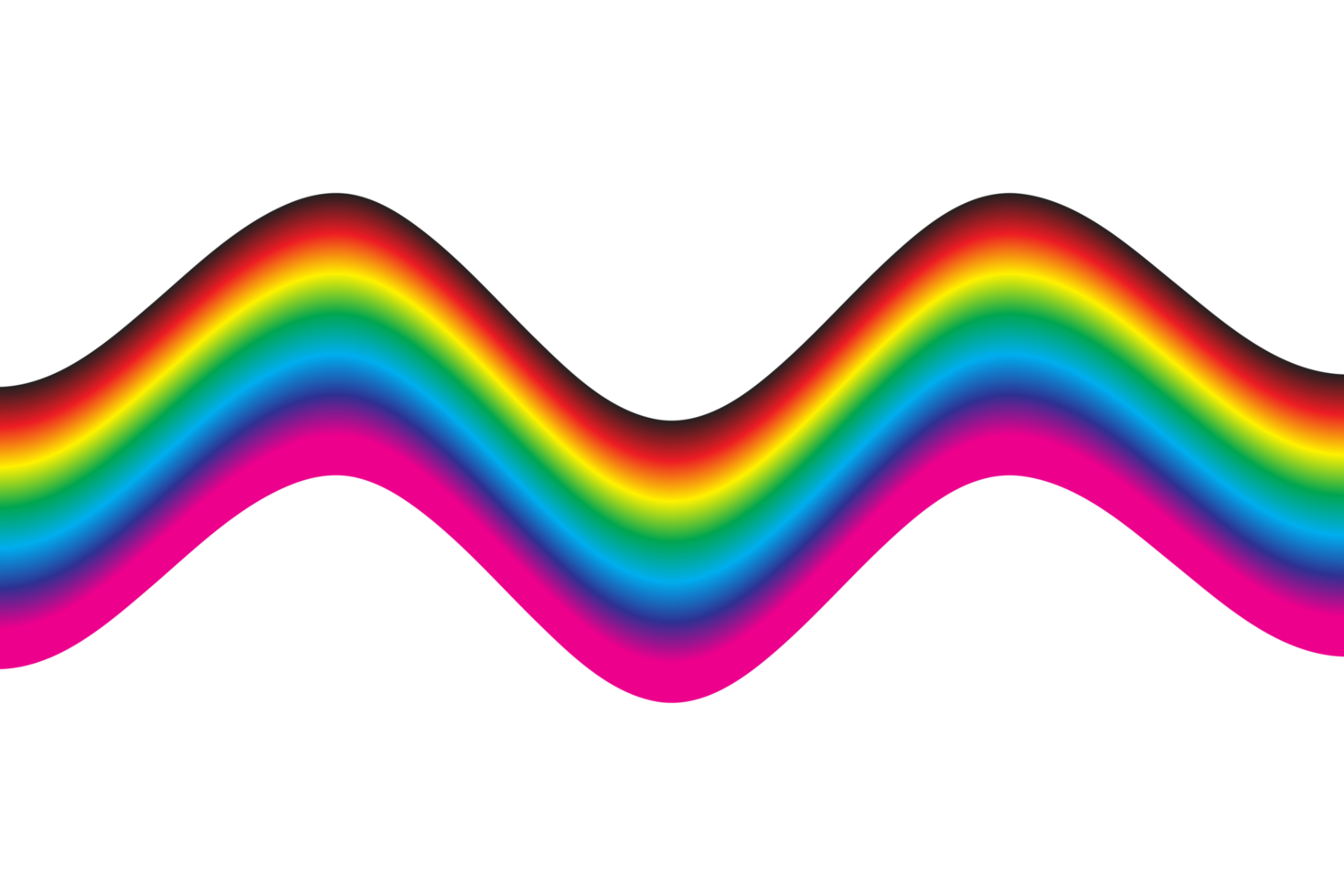 rainbow wave transparent background png