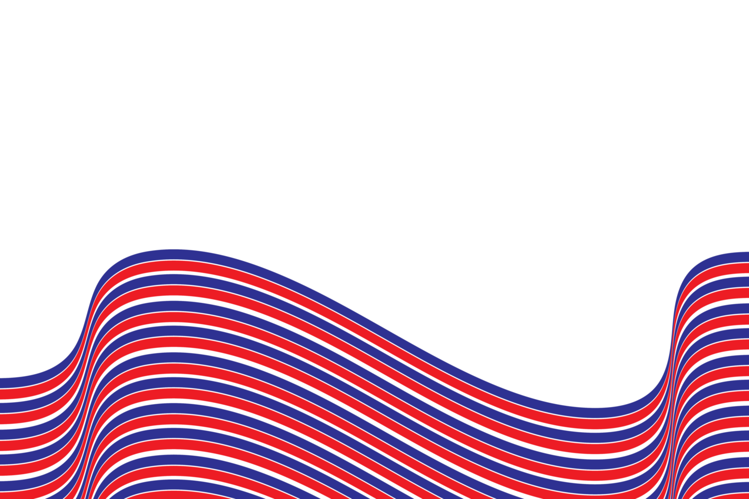 red white and blue waves transparent background png
