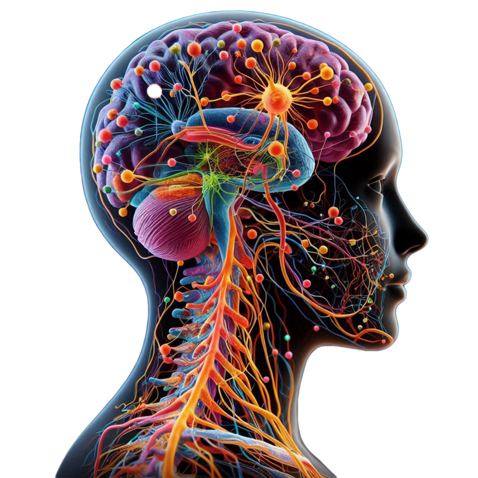 the human brain and nervous system png