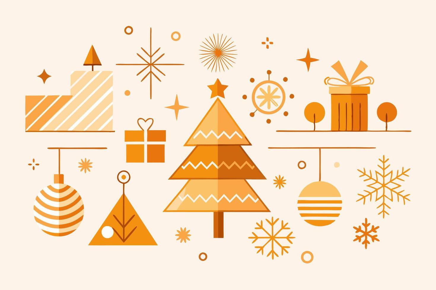Christmas icons illustration vector
