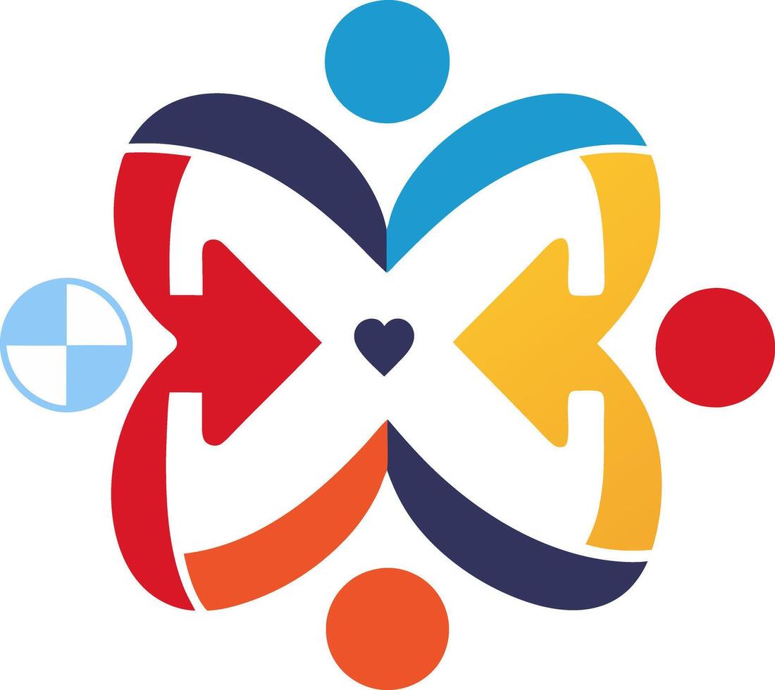 The logo for the international organization for the promotion of the rights of the child vector