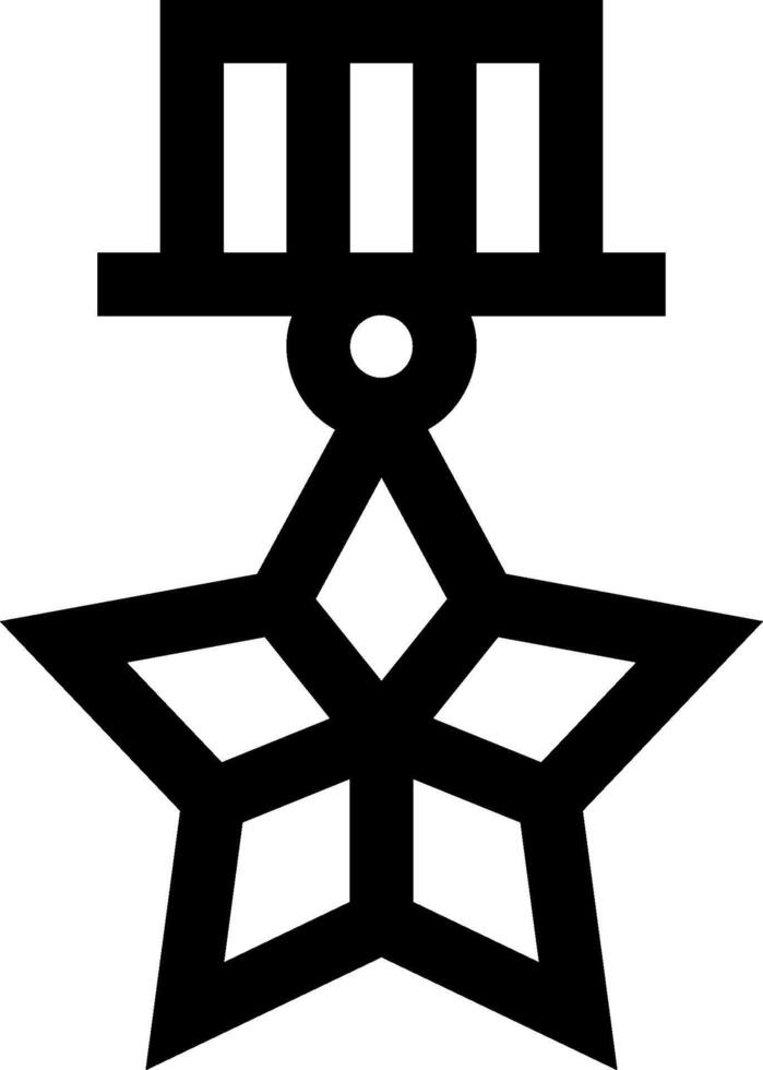 A black and white star with a star on top vector