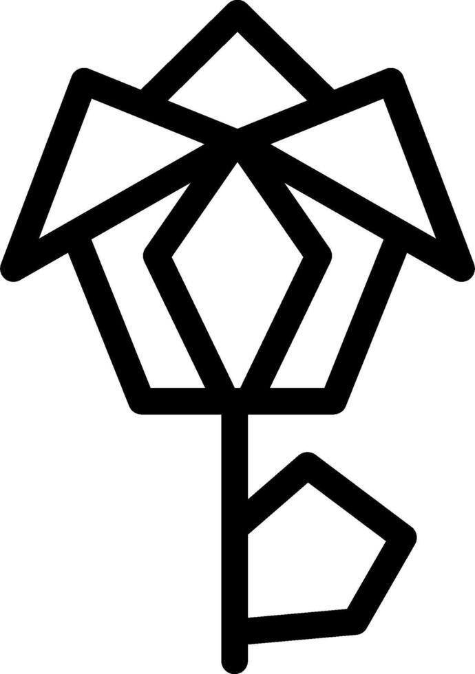 A black and white drawing of a flower vector