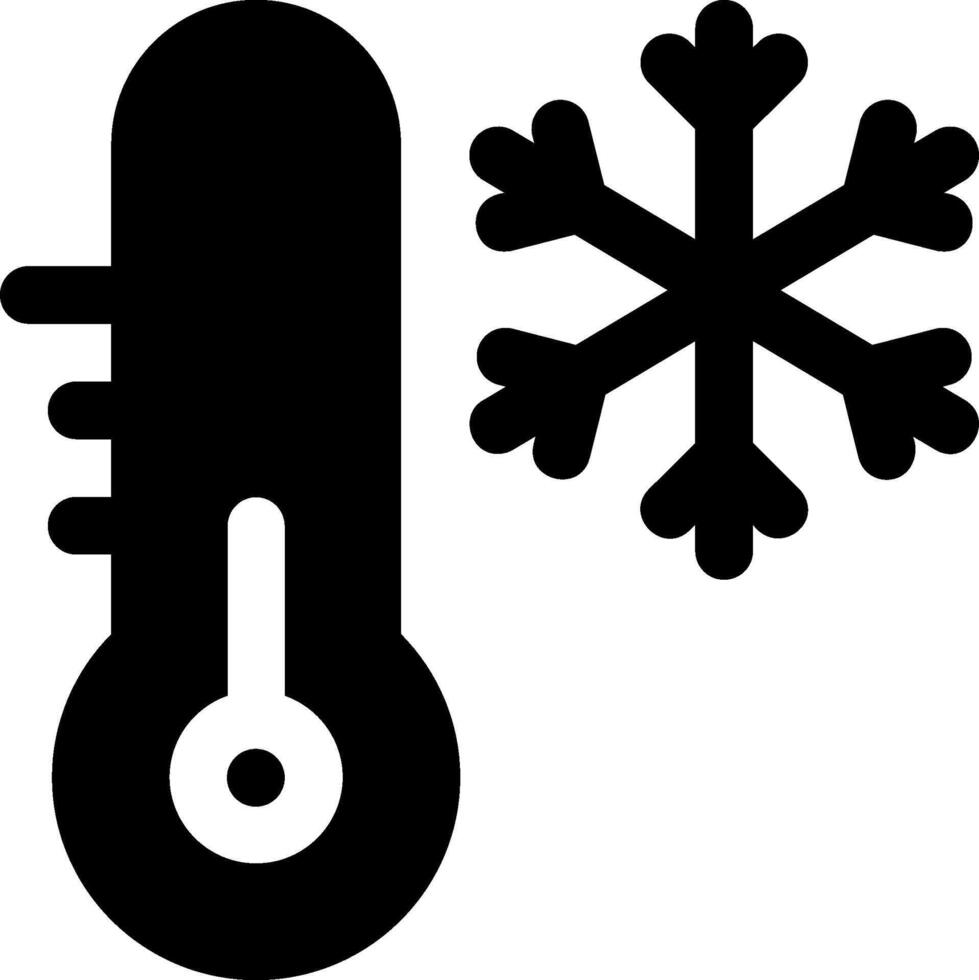 A thermometer and snowflake icon vector