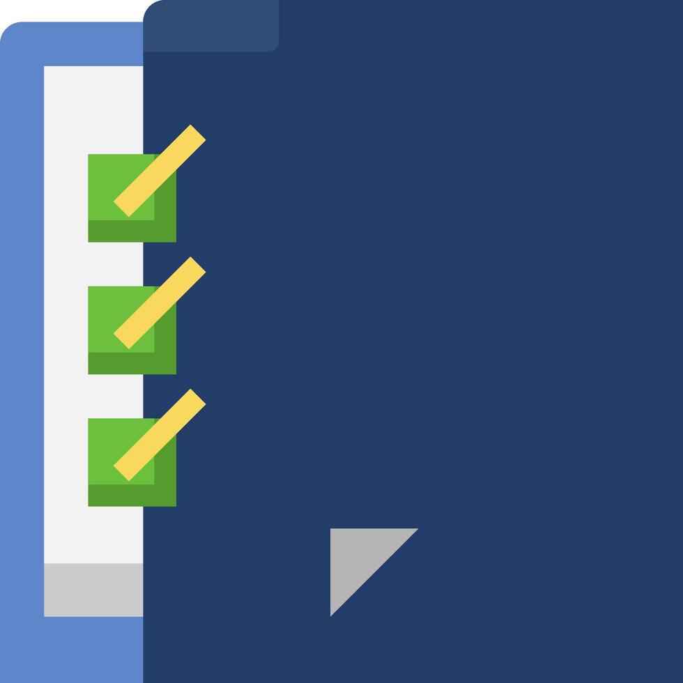 A checklist icon on a blue background vector