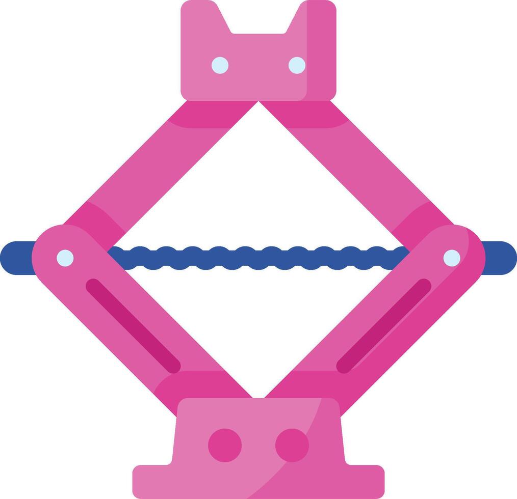 A pink robot with a chain attached to it vector
