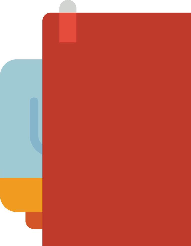 A red folder with a yellow envelope vector