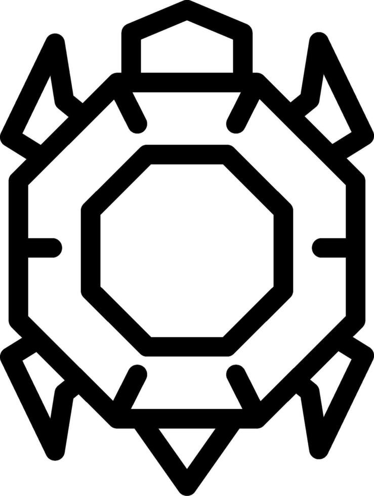 A turtle with a star on its back vector