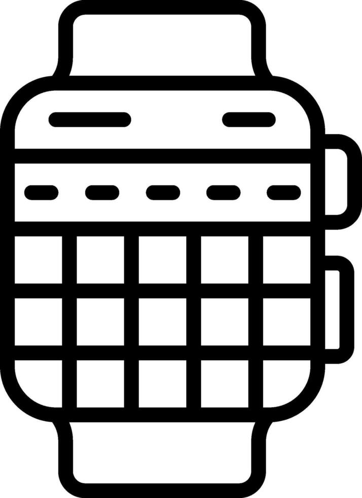 A watch with a calendar icon on it vector