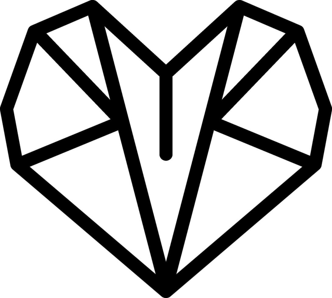 A black and white logo of a heart vector