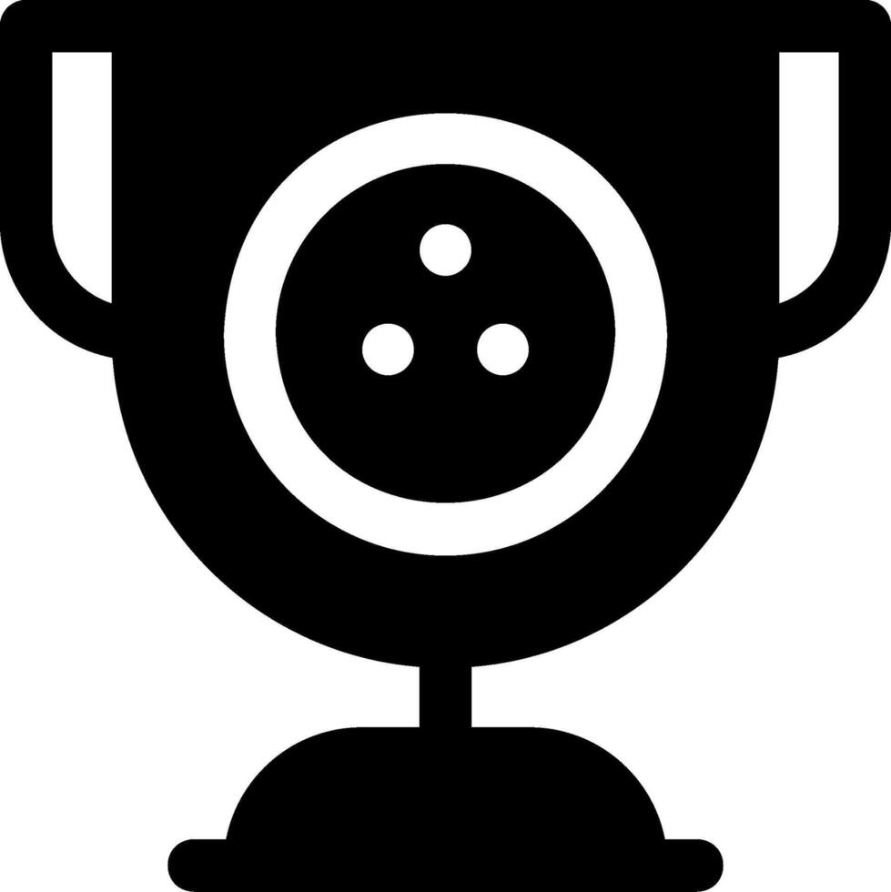 A black and white trophy icon on a white background vector