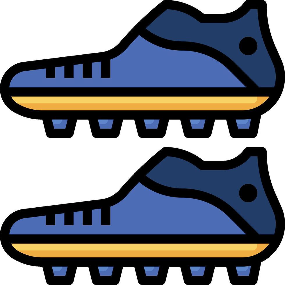 Blue and yellow soccer cleats clipart vector