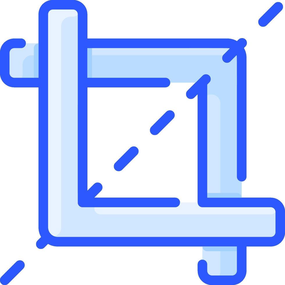 A blue square with a line through it vector