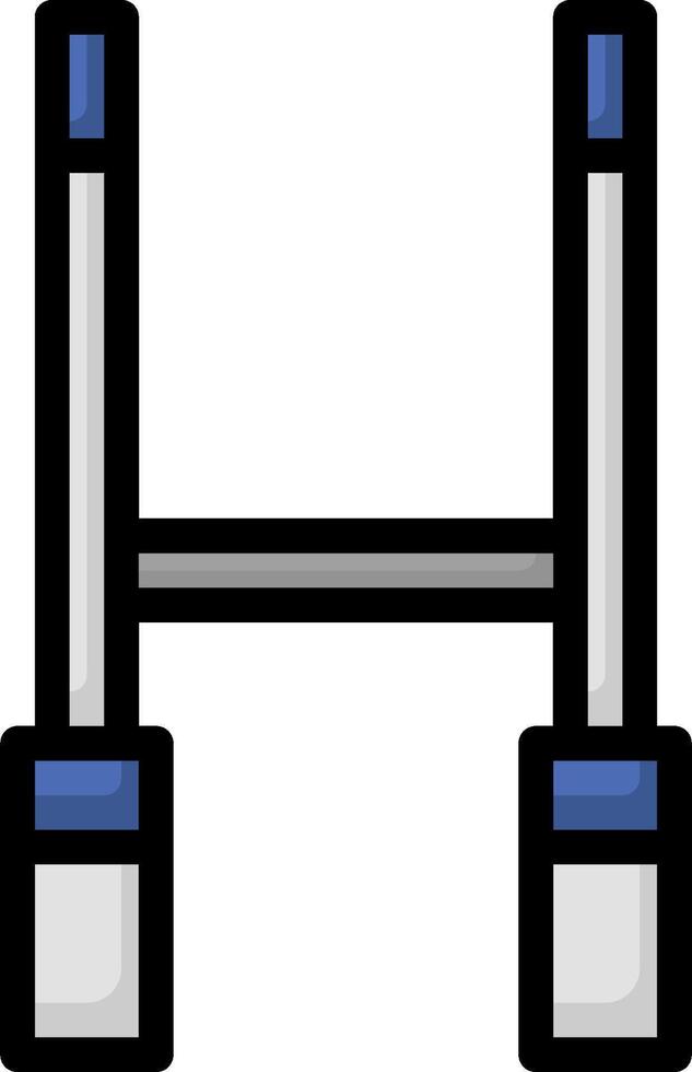 A blue and white bar with two handles vector