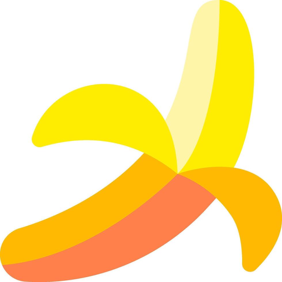 A banana with a yellow and orange peel vector